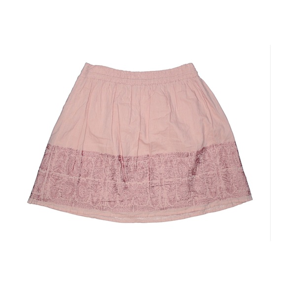 J. Crew Pink Embroidered Short Cotton Skirt - Picture 2 of 2